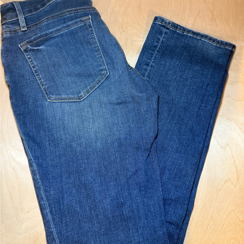 LOFT Blue Curvy Straight Leg Jeans